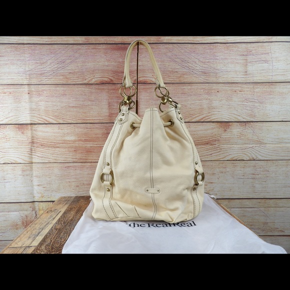 Frye natural leather drawstring tote - Picture 2 of 7